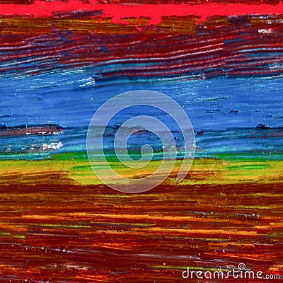 Seamless texture of multicolored paint strokes Stock Photo