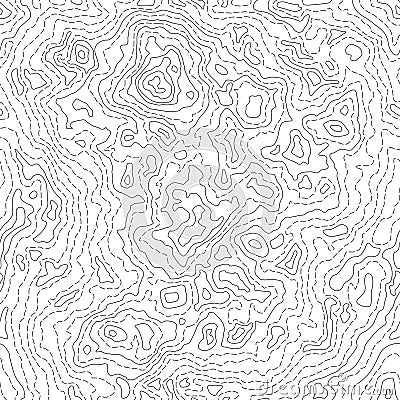 Seamless Texture or Pattern of Topographic Map 2 Vector Illustration