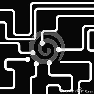 Seamless texture of a printed circuit board Vector Illustration