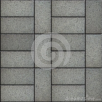 Seamless Texture of Rectangular Gray Paving Slabs Stock Photo