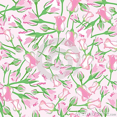 Seamless texture with rose Vector Illustration