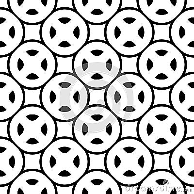 Seamless texture, simple geometric figures, wheels Vector Illustration