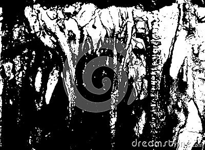 Seamless texture of stones in the cave. hanging, abstract patterns in a monochrome color. noise, grain, vintage effect. to close. Vector Illustration