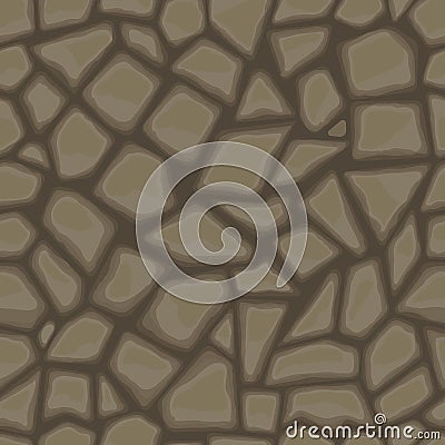 Seamless texture of stonewall Vector Illustration