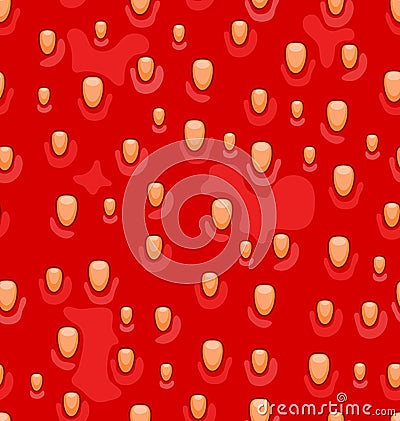 Seamless Texture of Strawberry, Sweet Background Vector Illustration