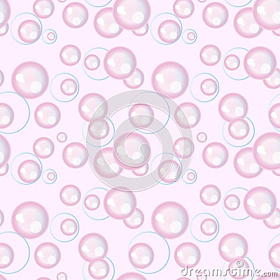 Seamless texture.Vector.Pink water drops. Web Design Background, T-shirt Print Vector Illustration