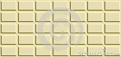 Seamless texture with white chocolate bar. Vector Illustration