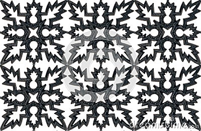 Seamless, texture of wrought iron latticework pattern, 3D illustration Stock Photo