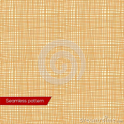 Seamless texture of yellow canvas Vector Illustration