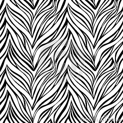 Seamless texture of zebra skin Vector Illustration