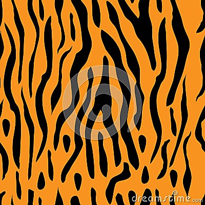 Seamless Tiger Stripe Design Vector Illustration