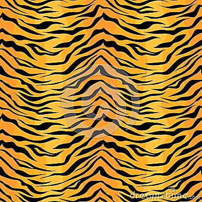 Seamless tiger stripe pattern. Vector Illustration