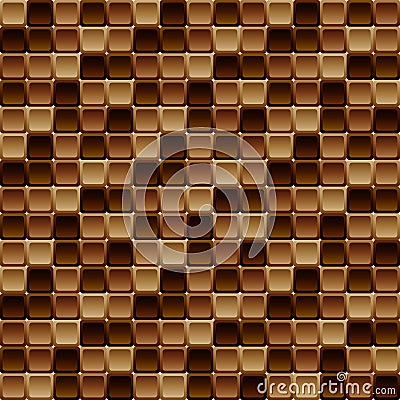 Seamless tile pattern made of rounded squares Vector Illustration