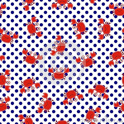 Seamless Tileable Nautical Themed Vector Background or Wallpaper Vector Illustration