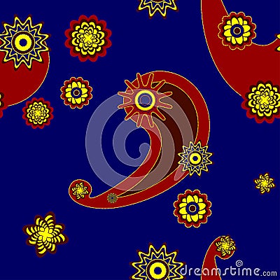 Seamless tracery in ethnic style Vector Illustration