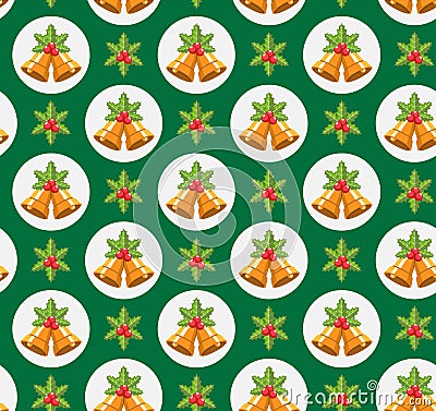 Seamless Traditional Christmas Pattern Vector Illustration