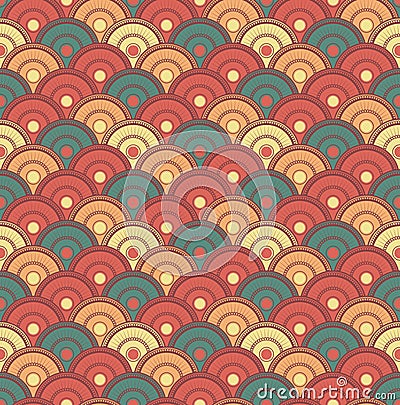 Seamless traditional japanese waves pattern -Vector eps8 Vector Illustration
