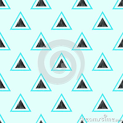 Seamless triangle shape pattern Vector Illustration