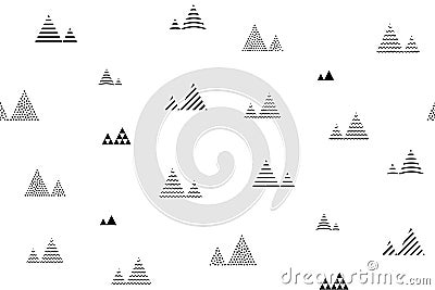 Seamless triangles pattern. Pyramid tile texture. Abstract geometric repeat Vector Illustration