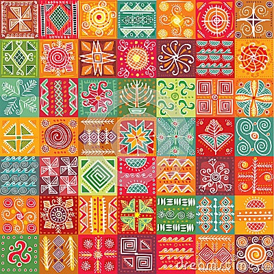 Seamless tribal texture Vector Illustration