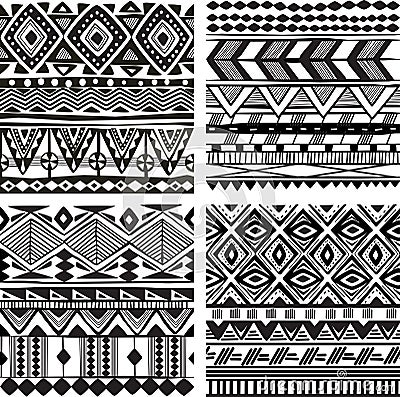 Seamless tribal texture Vector Illustration