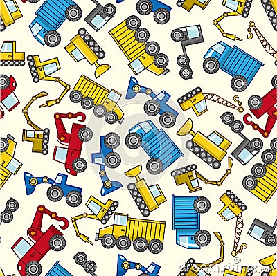 Seamless truck pattern Vector Illustration