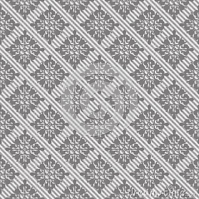 Seamless tweed pattern in grey Vector Illustration