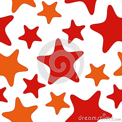 Seamless underwater sea pattern with starfish. Abstract repeat background, colorful cartoon vector illustration can be used as Cartoon Illustration