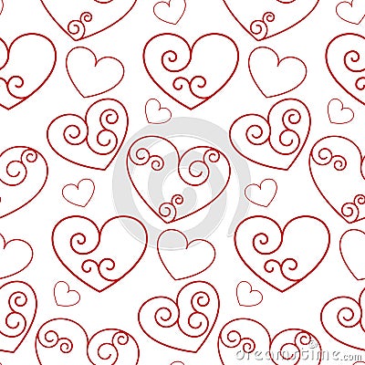 Seamless valentine background Vector Illustration