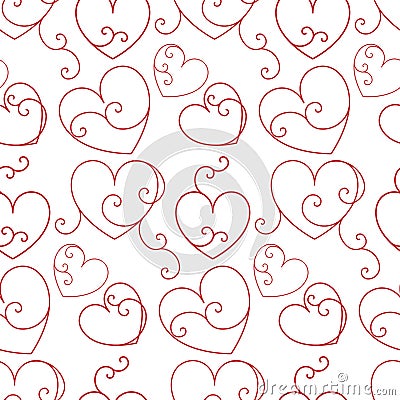 Seamless valentine background Vector Illustration