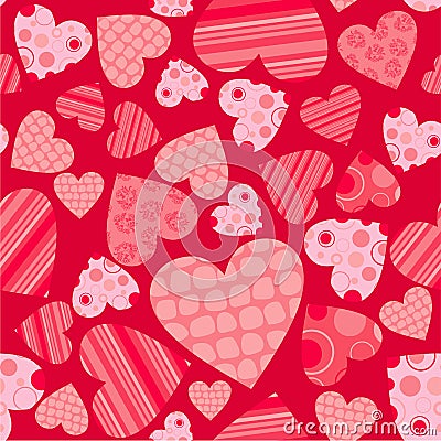 Seamless valentine pattern Vector Illustration