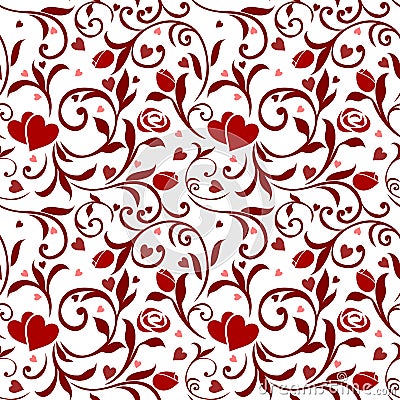 Seamless Valentines Pattern 01 Vector Illustration