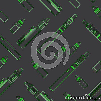 Seamless vape pattern Vector Illustration