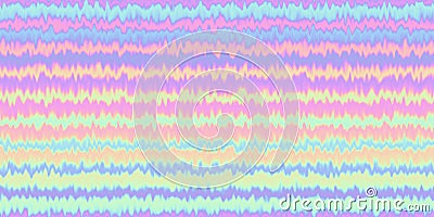 Seamless Vaporwave aesthetic psychedelic Y2K futurism horizontal faded pastel rainbow ombre stripes pattern Stock Photo