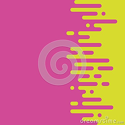 Seamless vector abstract horizontal transition of two colors. Rounded lines blended in. Pink and green contrast Vector Illustration