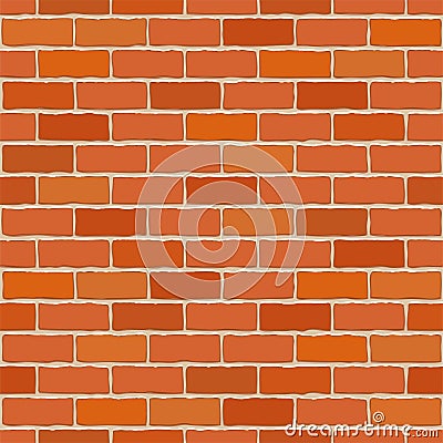 Seamless vector brick wall. Vector Illustration