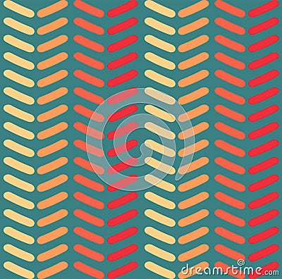 Seamless vector chevron pattern. Fashion zigzag pattern in retro colors, seamless vector background. Vector Illustration