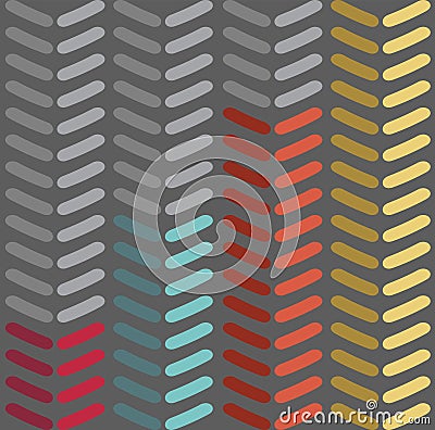 Seamless vector chevron pattern. Fashion zigzag pattern in retro colors, seamless vector background. Vector Illustration