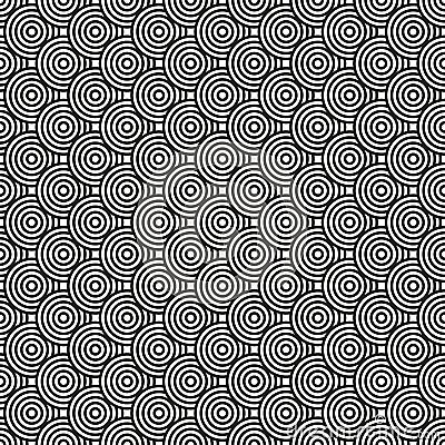 Seamless vector geometric Circle pattern background Cartoon Illustration