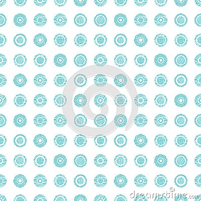 Seamless vector geometrical pattern with circles pastel endless background with hand drawn textured geometric figures. Graphic ill Vector Illustration