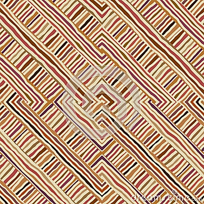 Seamless vector image. Beige herringbone geometric pattern . Tribal native style. Vector image Vector Illustration