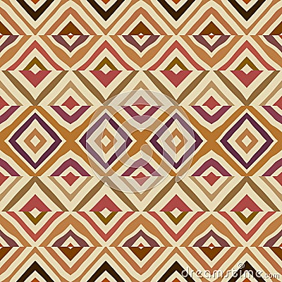 Seamless vector image. Beige herringbone geometric pattern . Tribal native style. Vector image Vector Illustration