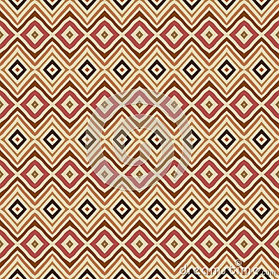 Seamless vector image. Beige herringbone geometric pattern . Tribal native style. Vector image Vector Illustration