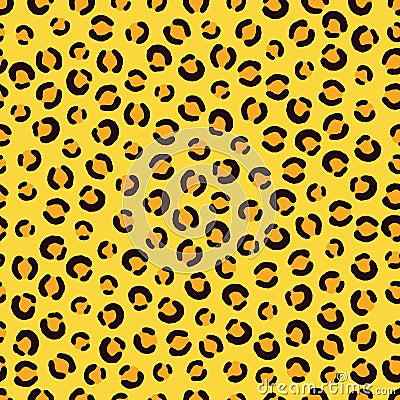 Seamless leopard pattern Vector Illustration