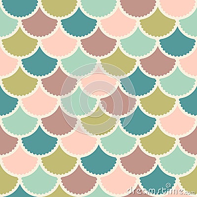 Seamless vector mermaid pattern as fish scale magic background for textile, posters, greeting cards, cases etc Stock Photo