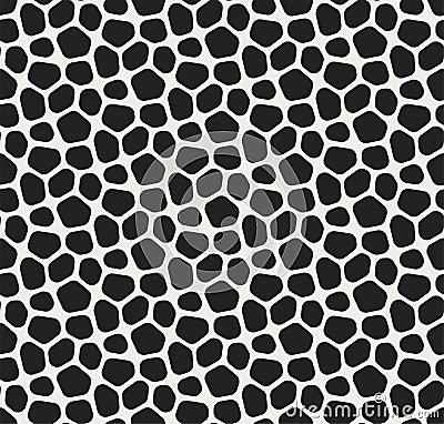 Seamless Vector Mosaic Pattern. Irregular cells background. Voronoi texture. Vector Illustration