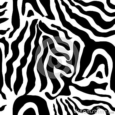 Seamless vector pattern with animal prints. Vector Illustration