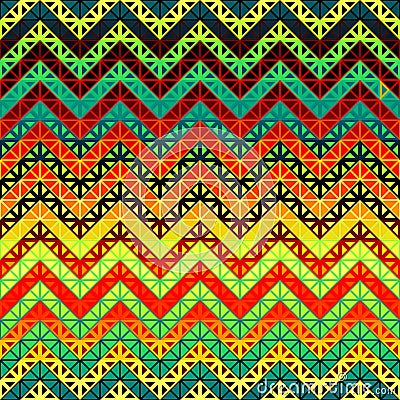 Seamless vector pattern background of a triangles. Abstract chevron geometric seamless background Cartoon Illustration