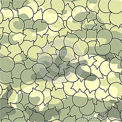 Seamless vector pattern of bubbles in military colors. Communication, dialogues, social networks, in wartime Vector Illustration