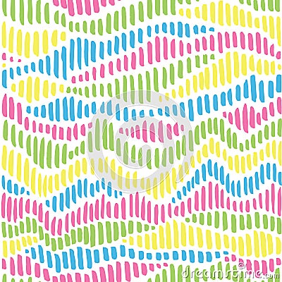 Seamless vector pattern with colorful marker strokes great for textile wrapping packaging scrapbook Vector Illustration
